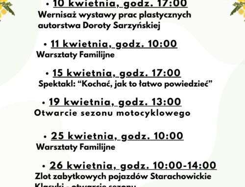 Zdarzenia muzealne -Kwiecień 2026