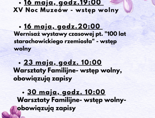 Zdarzenia muzealne – Maj 2026